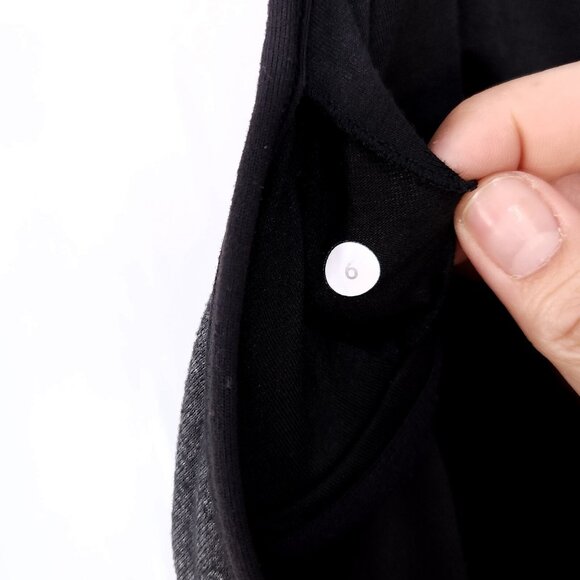 Lululemon Namaste Halter Tank Top Size 6 Ruched Black Gray Color Block - Picture 6 of 10